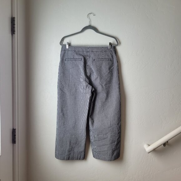 Ann Taylor Striped Wide Leg Cropped Pants - Picture 4 of 9